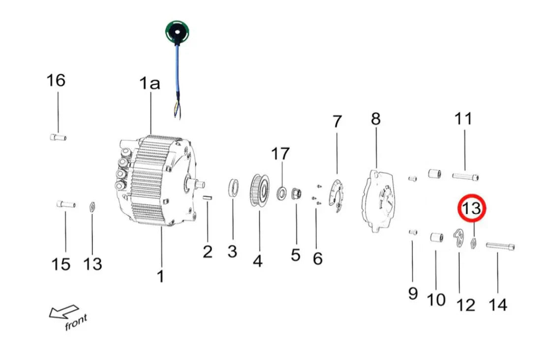 Surron Light Bee - OEM Motor Position Adjuster Fix Plate