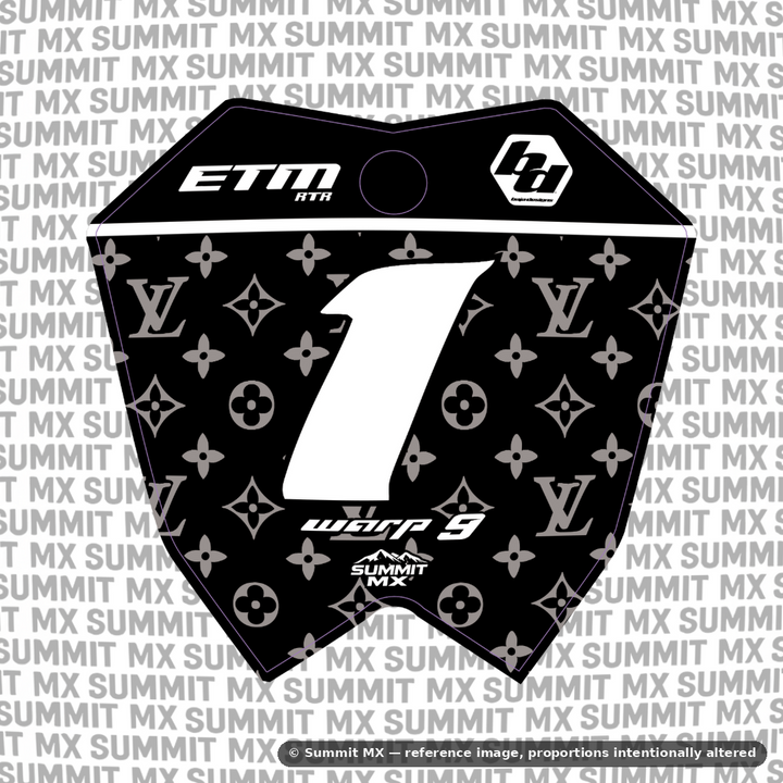 LV Decal for ETM RTR number plate — full graphic design