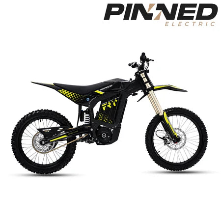 ReRode R1+ electric dirt bike — front three-quarter detail view