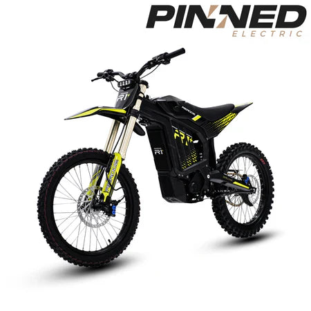 ReRode R1+ electric dirt bike — rear suspension and chassis detail view