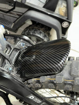 Surron Light Bee X carbon fiber wrap kit — applied on body plastics