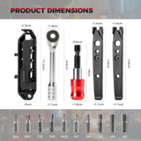 ROCKBROS foldable ratchet multi-tool — magnetic bit set detail