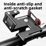 ROCKBROS S-clamp e-moto phone mount — adjustable clamp detail
