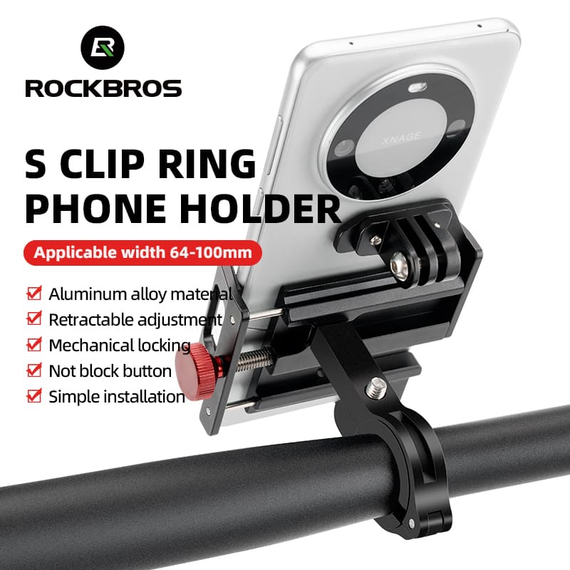 ROCKBROS S-clamp phone mount for Surron and e-moto bars — features overview