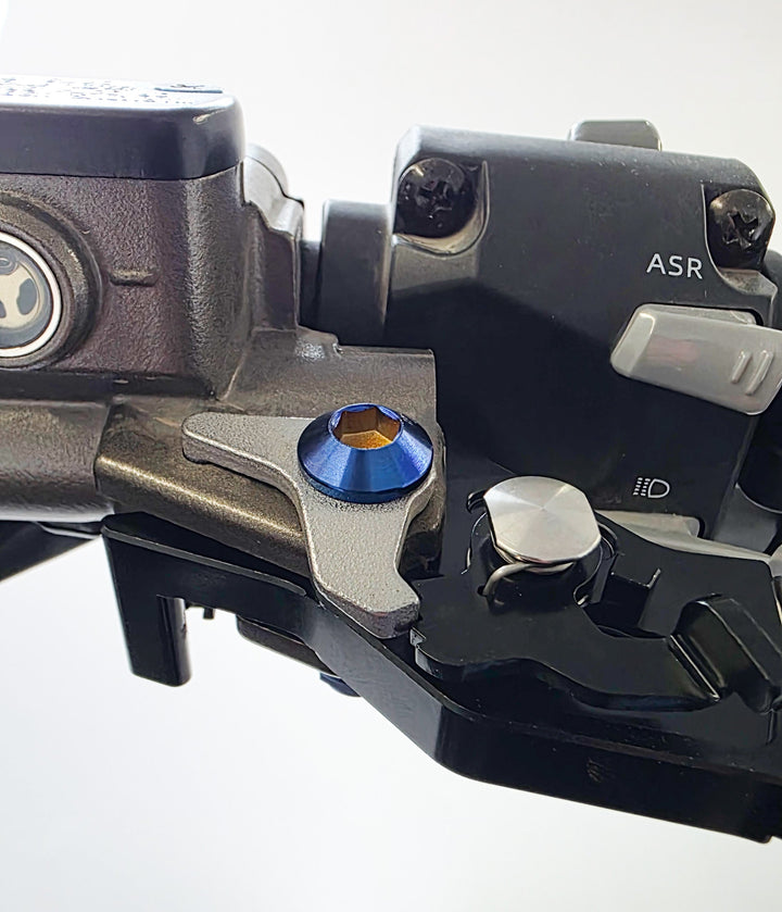 Titanium shorty lever pivot bolts for the Surron Ultra Bee