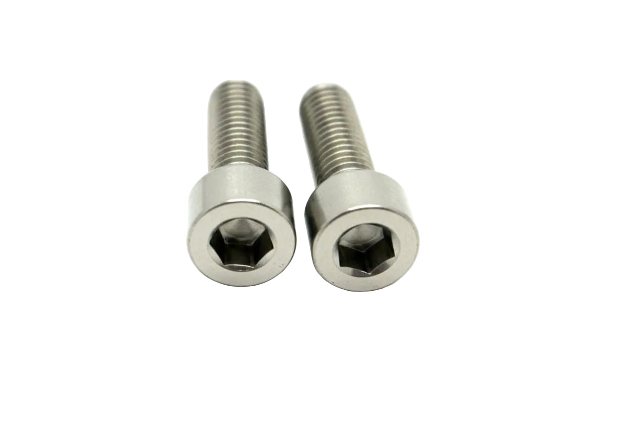 Silver raw titanium caliper bolt — full hardware set for Surron