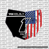 Stars & Stripes Full Color Decal for Motocutz Number Plate