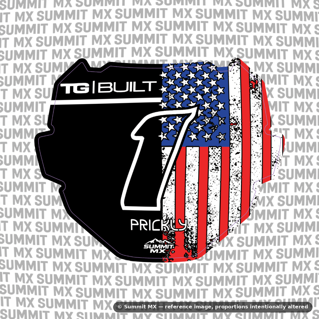 Stars & Stripes Full Color Decal for ODI Number Plate