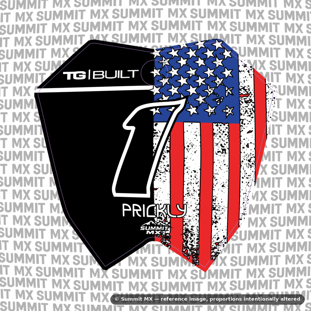 Stars & Stripes Full Color Decal for RTR Number Plate