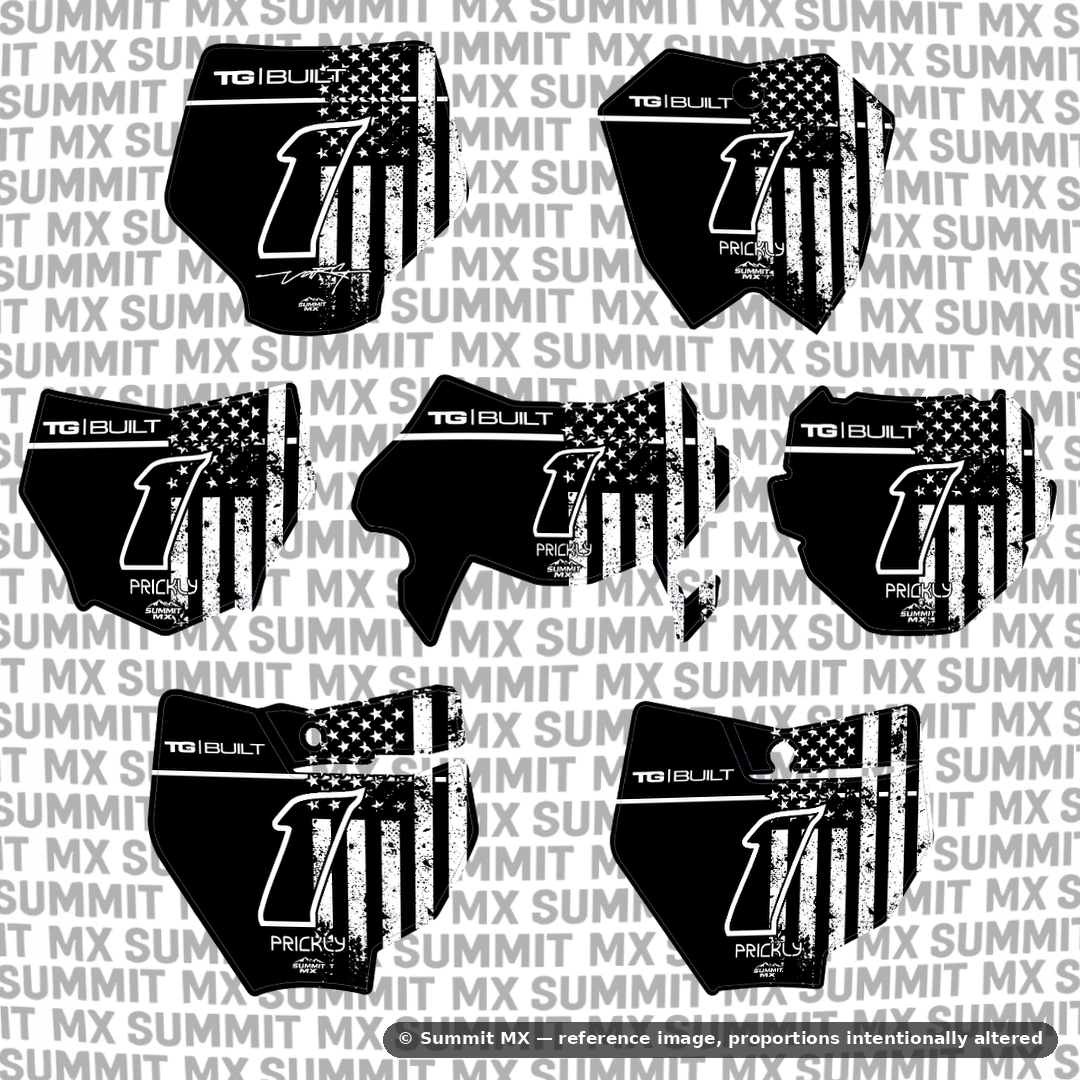 Stars & Stripes Decal for Motocutz Number Plate