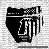 Stars & Stripes Decal for KTM 65 Number Plate