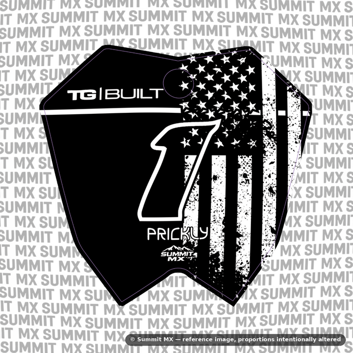 Stars & Stripes Decal for RTR Number Plate