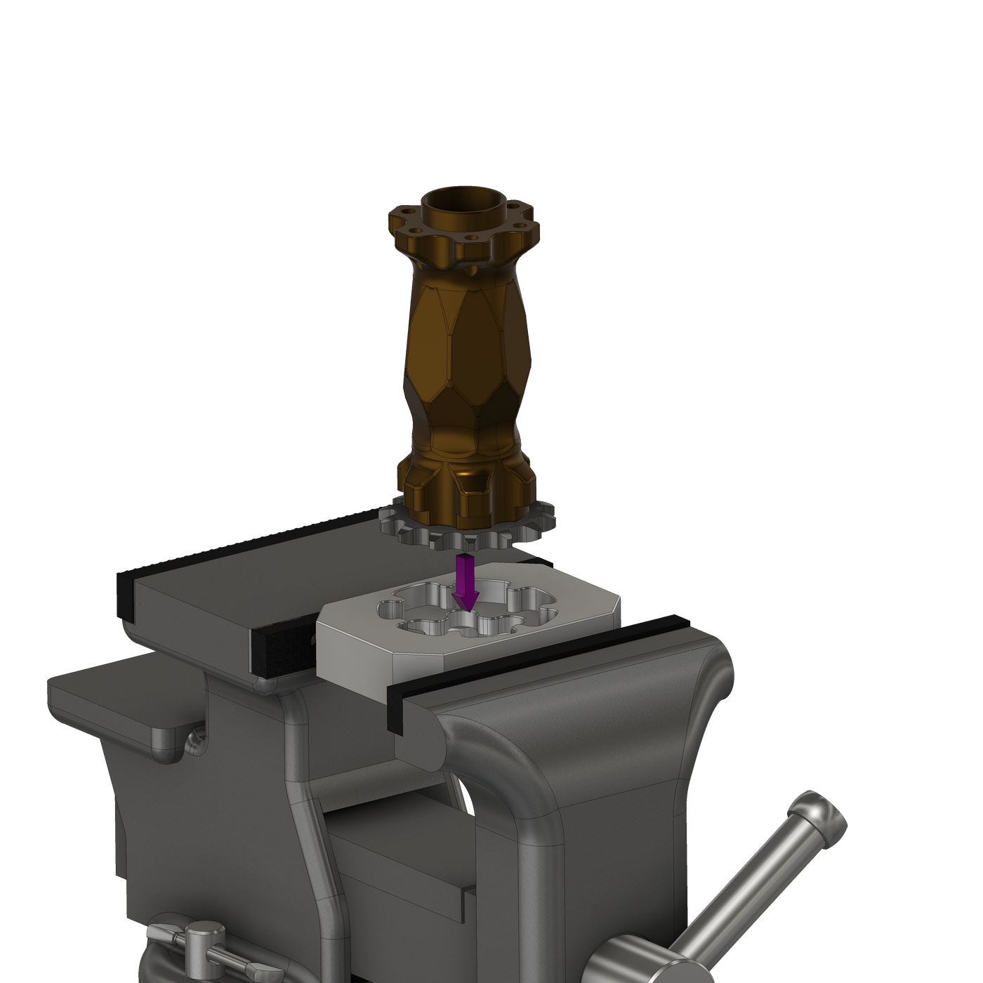 Jackshaft Install Tool for Surron LBX — install step 5 diagram