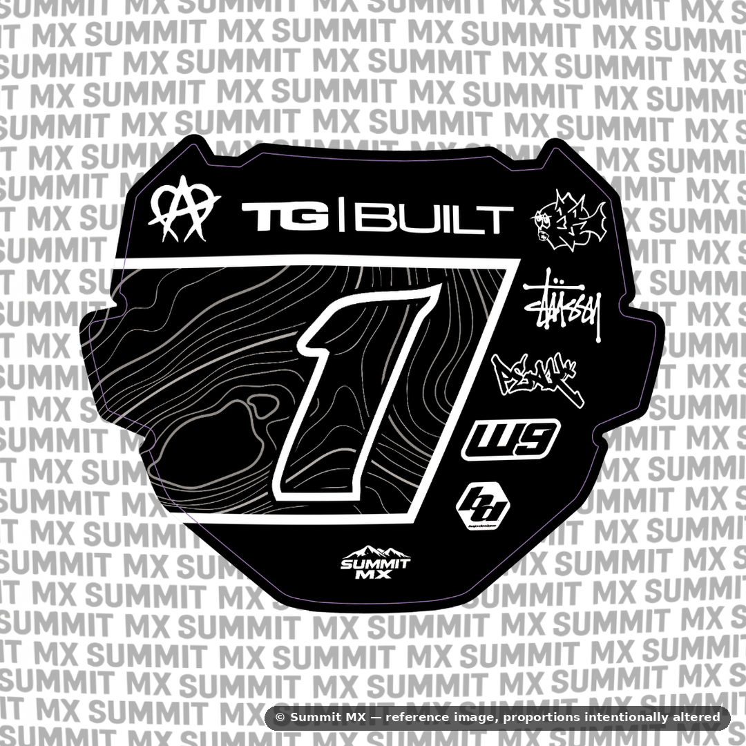 Switchback Decal for ODI number plate — full graphic design