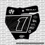 Switchback Decal for KTM 65 number plate — full graphic design