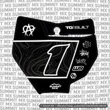 Switchback Decal for KTM 85 number plate — full graphic design