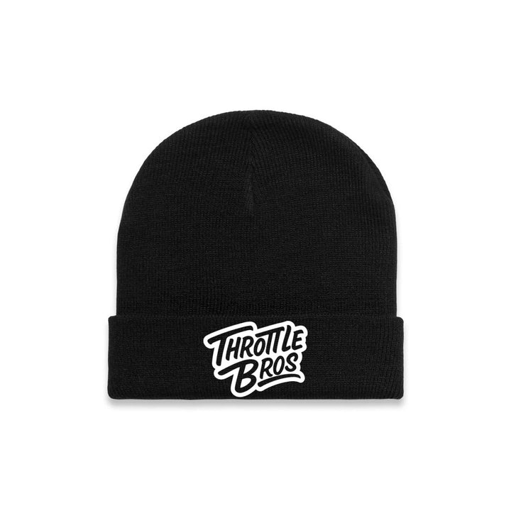 Throttle Bros Logo Beanie Black Front