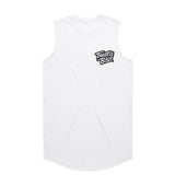 Throttle Bros Logo Drop Tank White Front