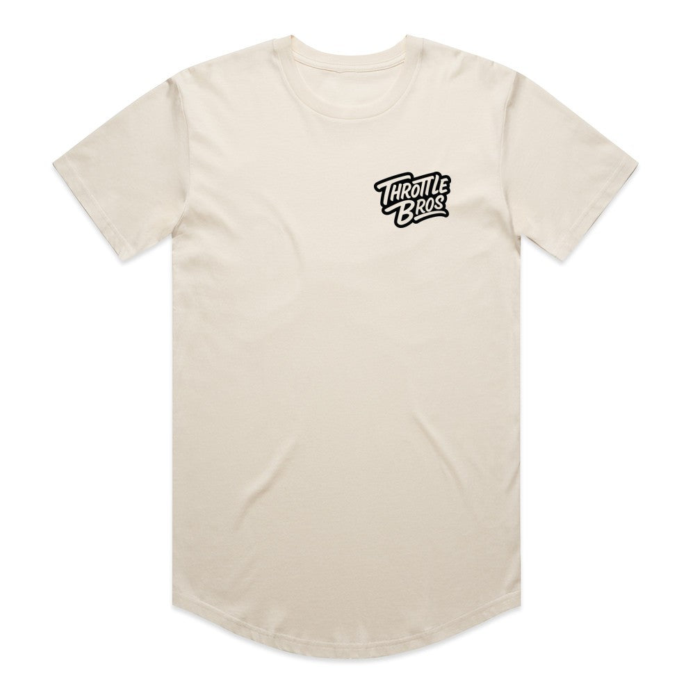 Throttle Bros Logo Drop Tee Tan Front