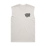 Throttle Bros Logo Heavyweight Tank Faded Bone Front
