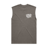 Throttle Bros Logo Heavyweight Tank Faded Grey Front