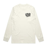 Throttle Bros Logo Long Sleeve Tee Tan Front
