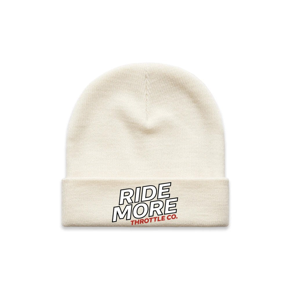 Get Kids To Ride More Beanie Tan Front