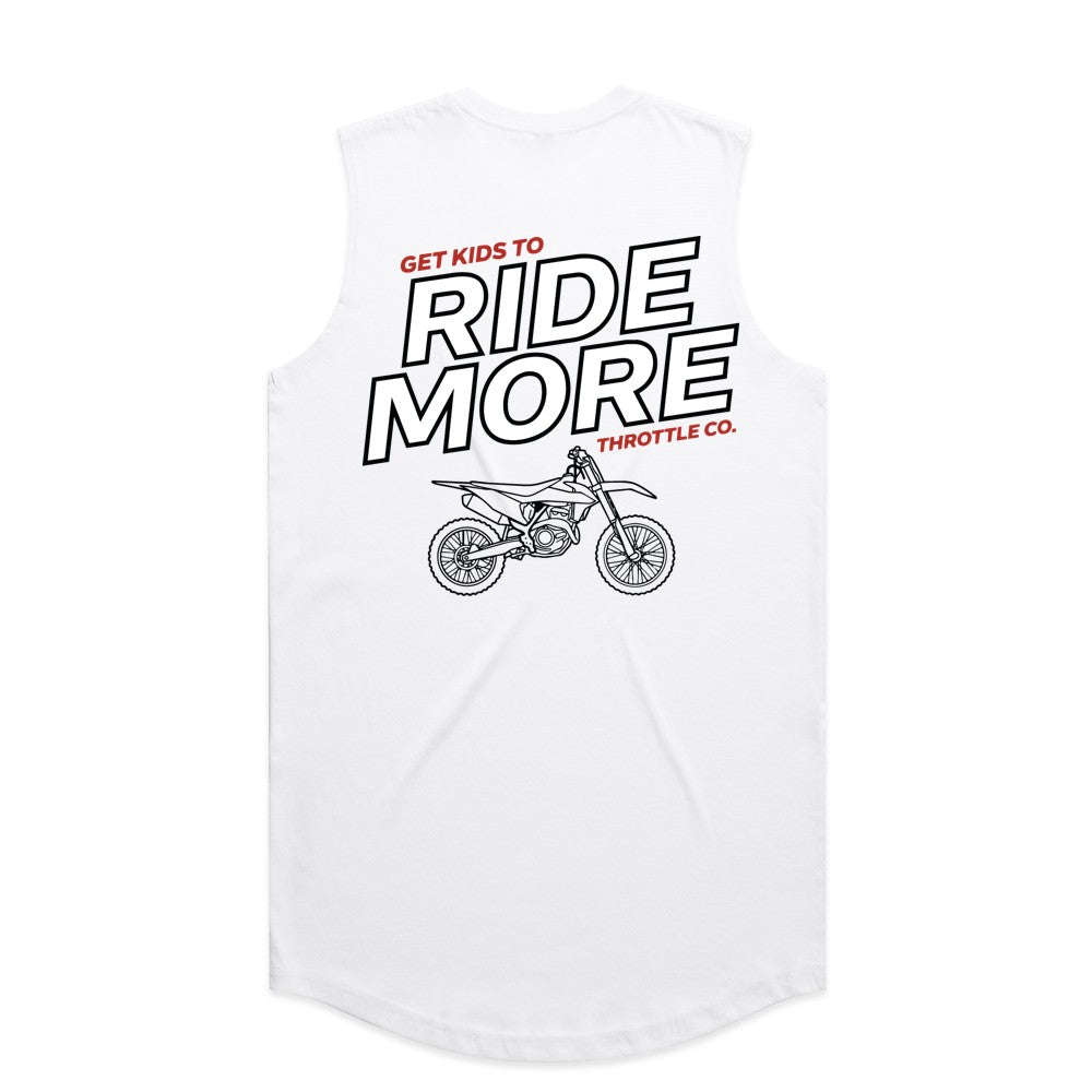 Get Kids To Ride More Drop Tank White Back