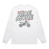 Get Kids To Ride More Heavyweight Long Sleeve Tee White Back