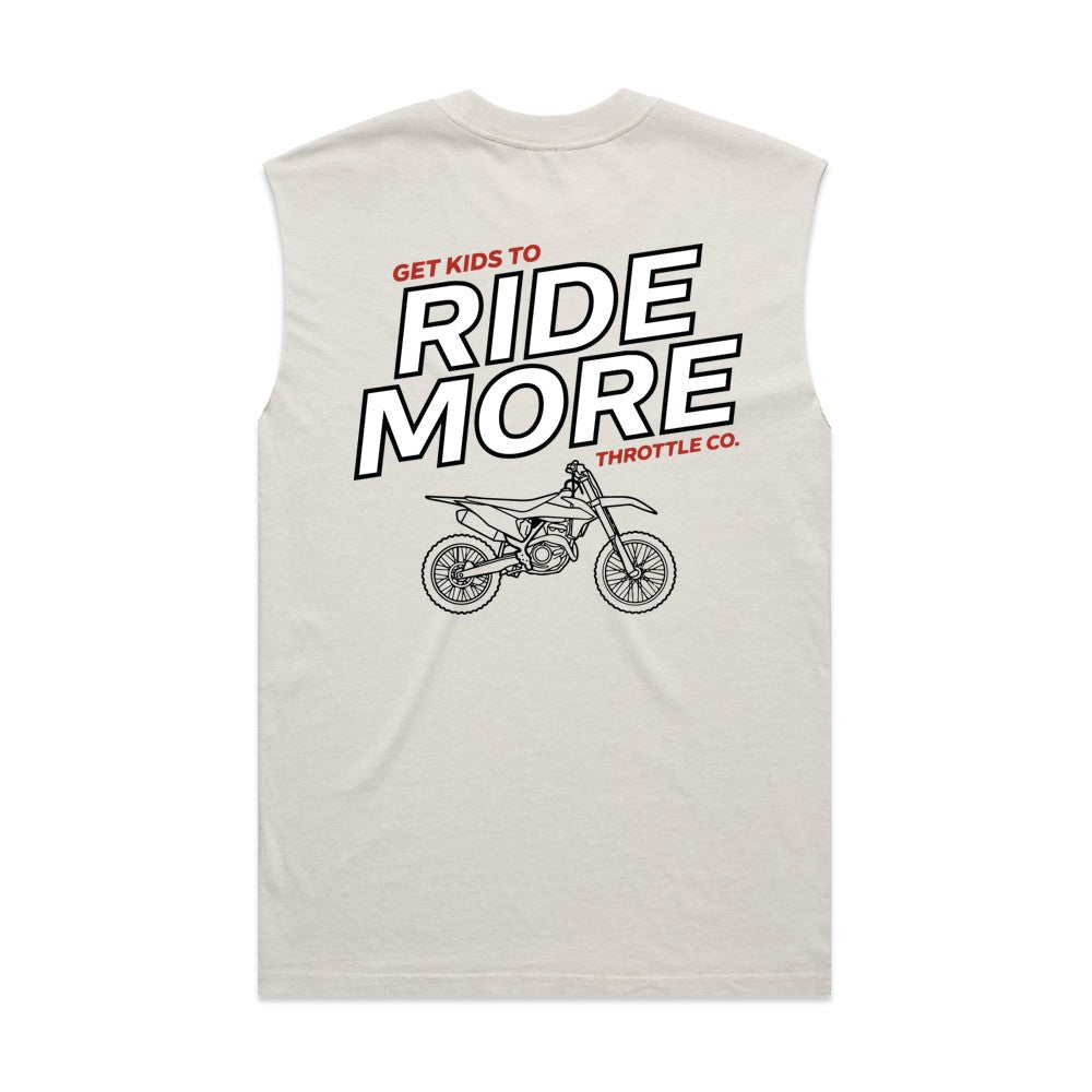 Get Kids To Ride More Heavyweight Tank Faded Bone Back