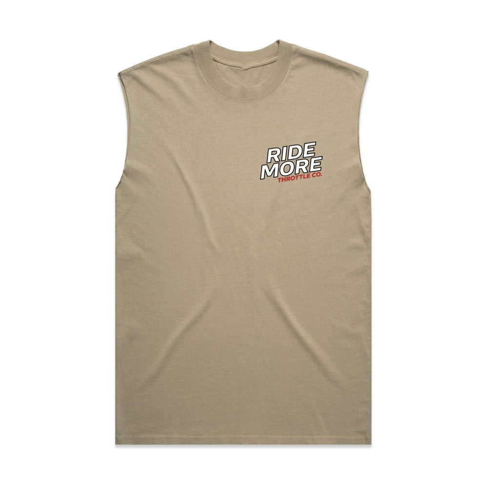 Get Kids To Ride More Heavyweight Tank Faded Khaki Front