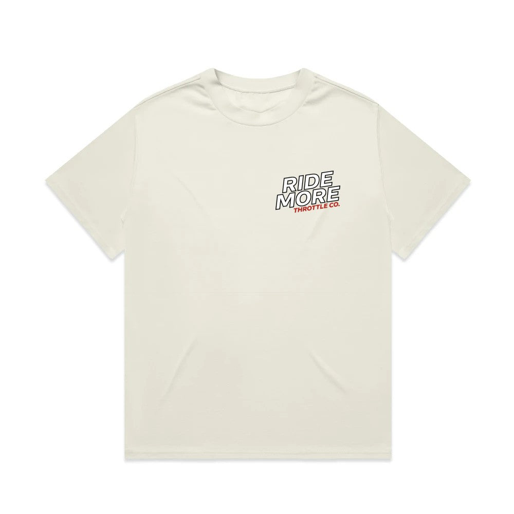 Get Kids To Ride More Heavyweight Tee Tan Front