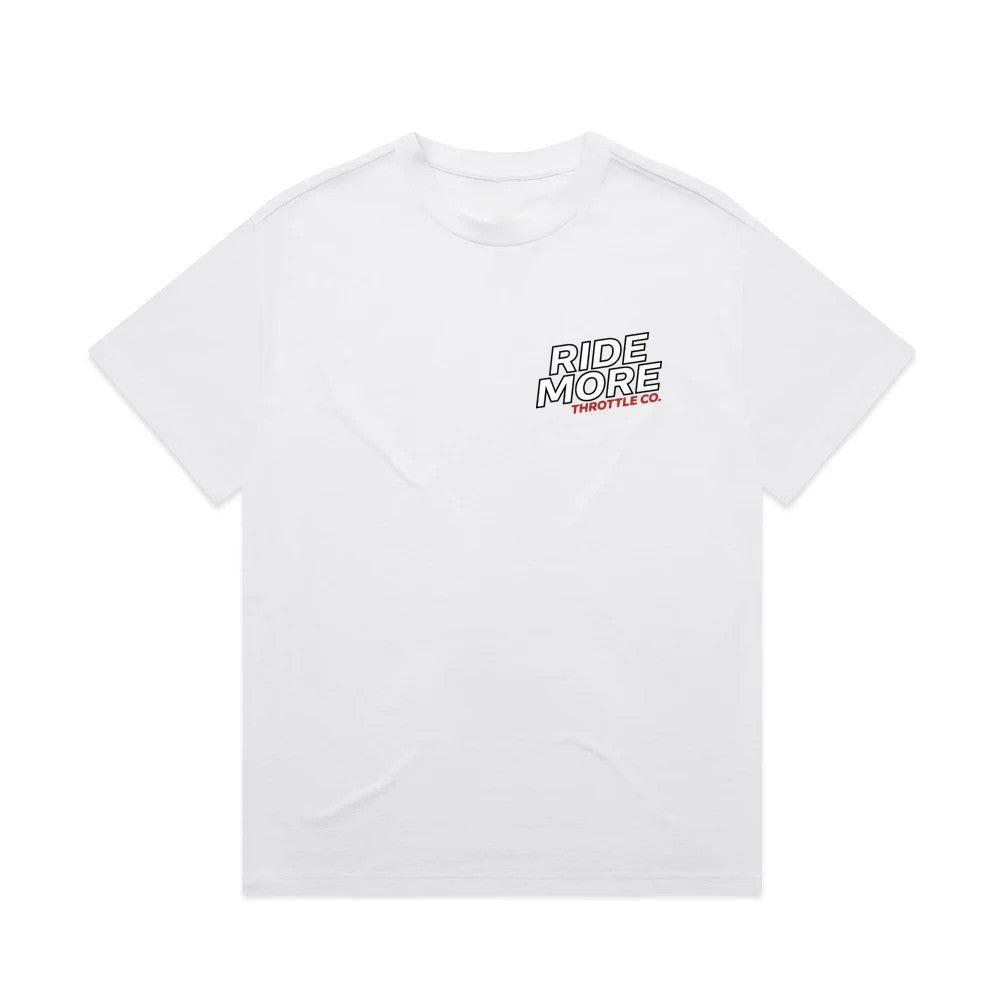 Get Kids To Ride More Heavyweight Tee White Front