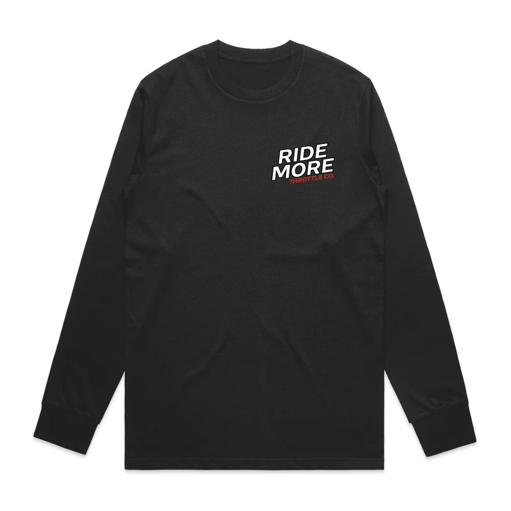 Get Kids To Ride More Long Sleeve Tee Black Front