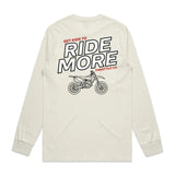 Get Kids To Ride More Long Sleeve Tee Tan Back