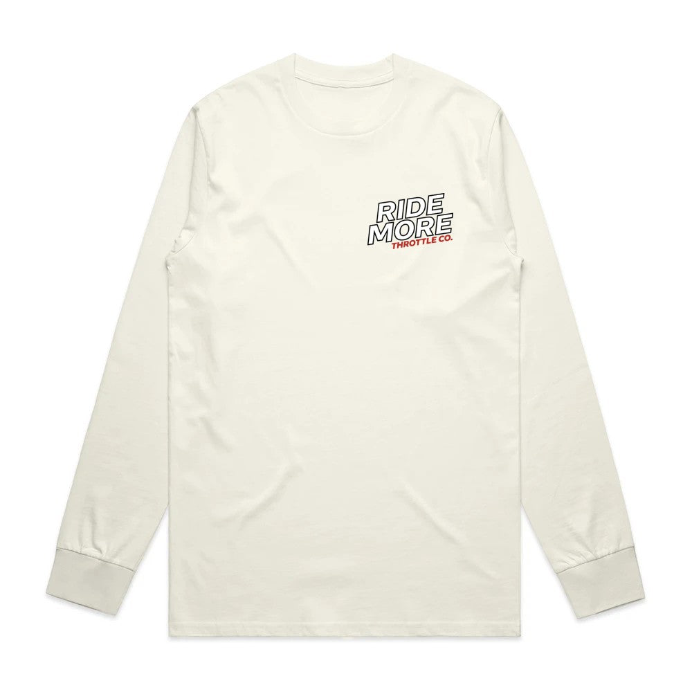 Get Kids To Ride More Long Sleeve Tee Tan Front