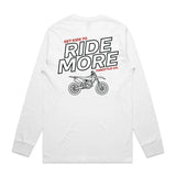 Get Kids To Ride More Long Sleeve Tee White Back