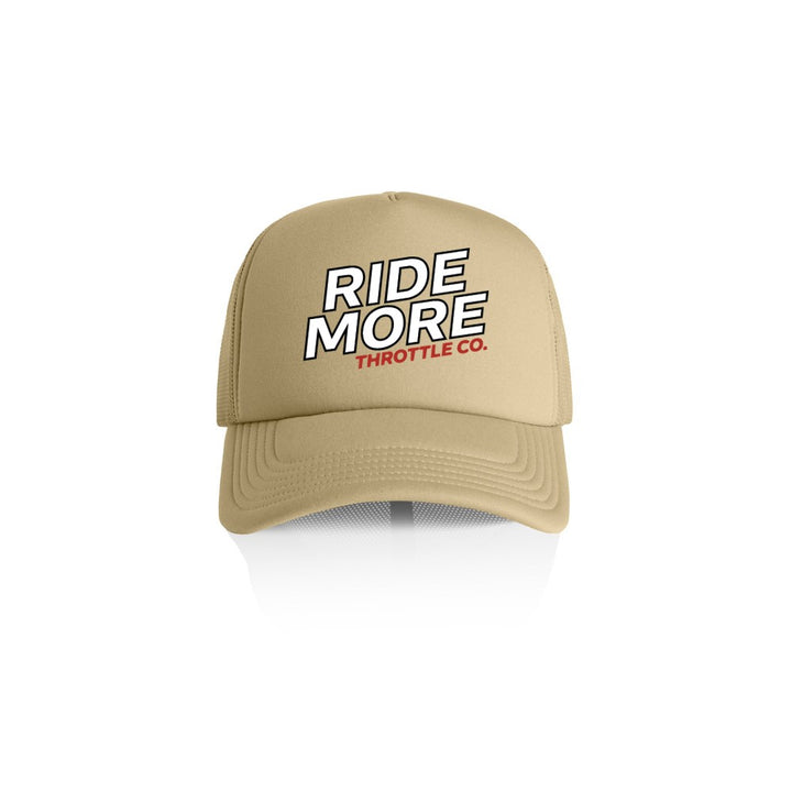 Get Kids To Ride More Trucker Hat Khaki Front