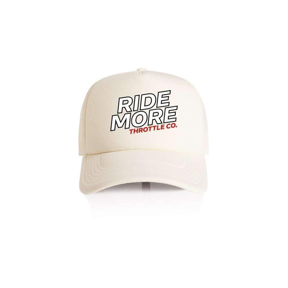 Get Kids To Ride More Trucker Hat Tan Front