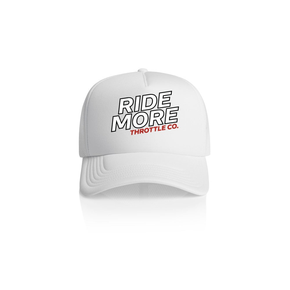 Get Kids To Ride More Trucker Hat White Front