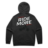 Get Kids To Ride More Zip Hoodie Faded Black Back