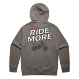Get Kids To Ride More Zip Hoodie Faded Grey Back