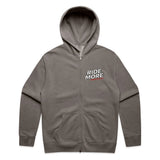 Get Kids To Ride More Zip Hoodie Faded Grey Front