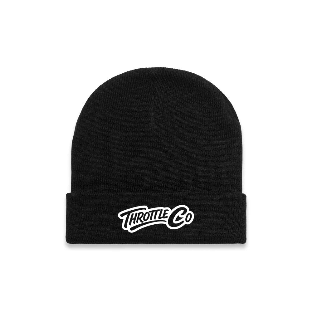 Throttle Co Logo Beanie Black Front