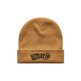 Throttle Co Logo Beanie Camel Front