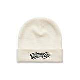 Throttle Co Logo Beanie Tan Front