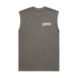 Throttle Co Logo Heavyweight Tank Faded Grey Front