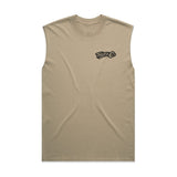 Throttle Co Logo Heavyweight Tank Faded Khaki Front