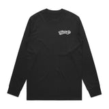 Throttle Co Logo Long Sleeve Tee Black Front