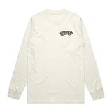 Throttle Co Logo Long Sleeve Tee Tan Front